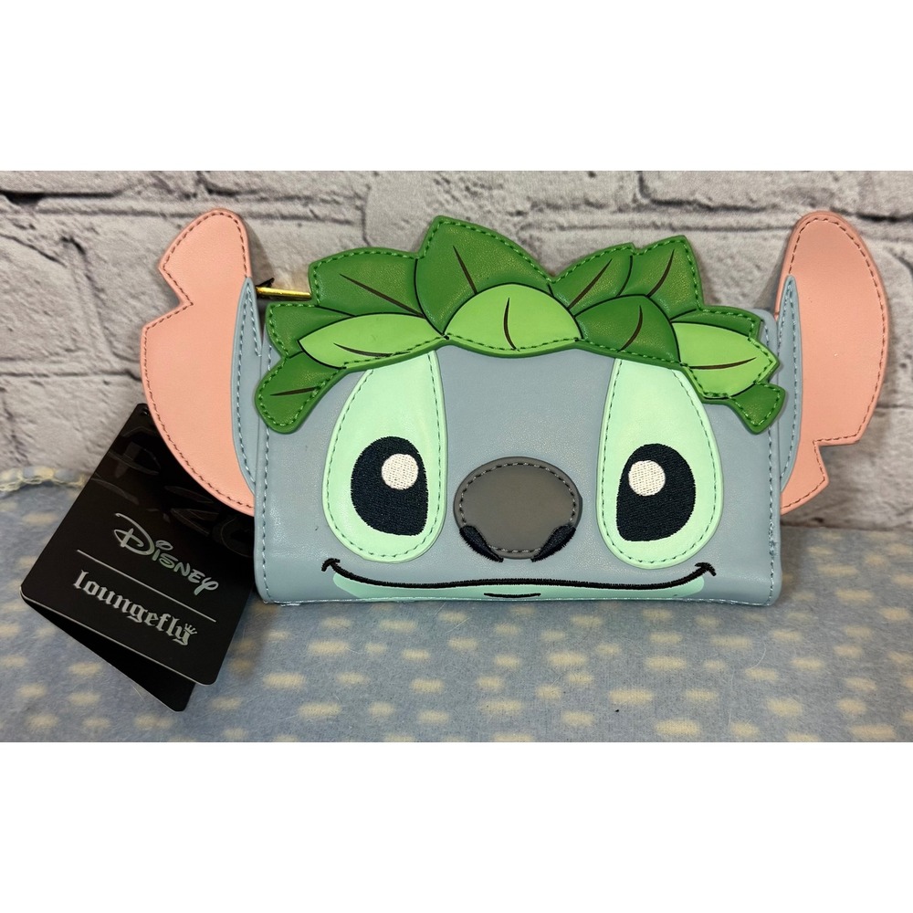 Loungefly Disney Lilo‎ & Stitch Wallet Faux Leather Zip Around Card Holder